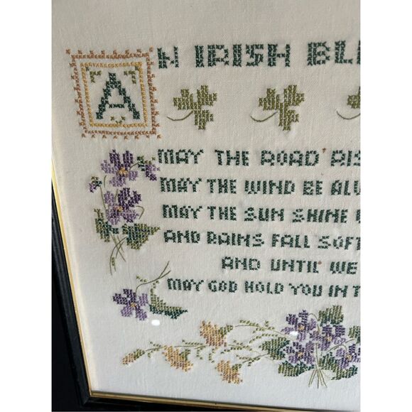 IRISH BLESSING Vintage Sampler - Picture 4 of 7